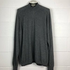 Patagonia men’s cashmere 1/4 zip pullover sweater size XL gray